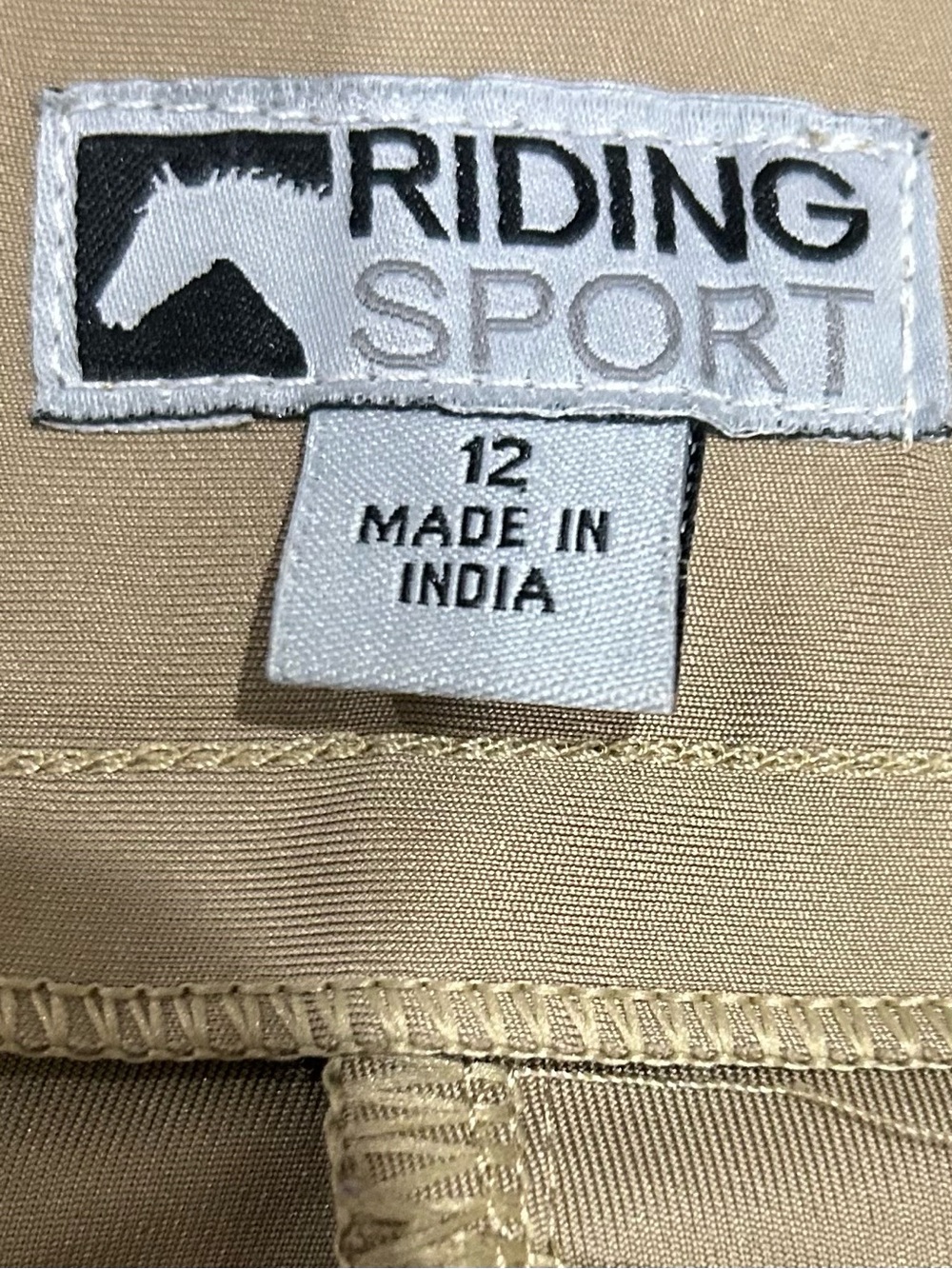 Kids Knee Patch Riding Sport Tan Equestrian Breeches for Horse Riding - Picture 6 of 12